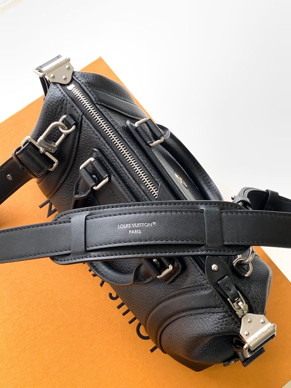 LV Nano LV Biker 38cm Black Sheepskin & Cowhide Metal