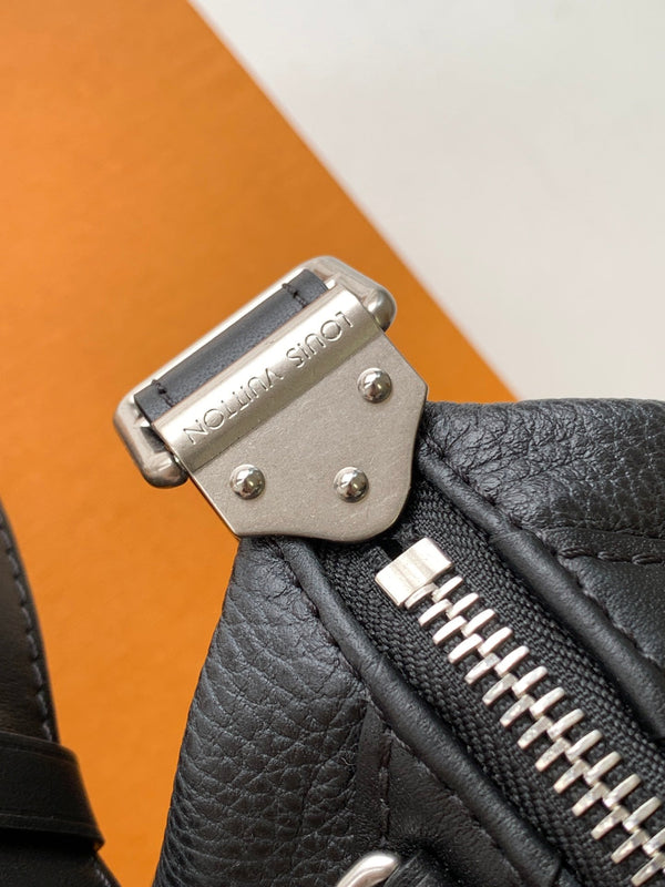 LV Nano LV Biker 38cm Black Sheepskin & Cowhide Metal