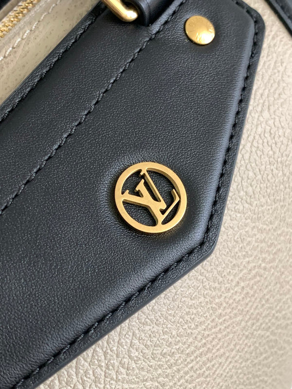 LV Nano LV Biker 30cm Black Beige Sheepskin & Cowhide Metal