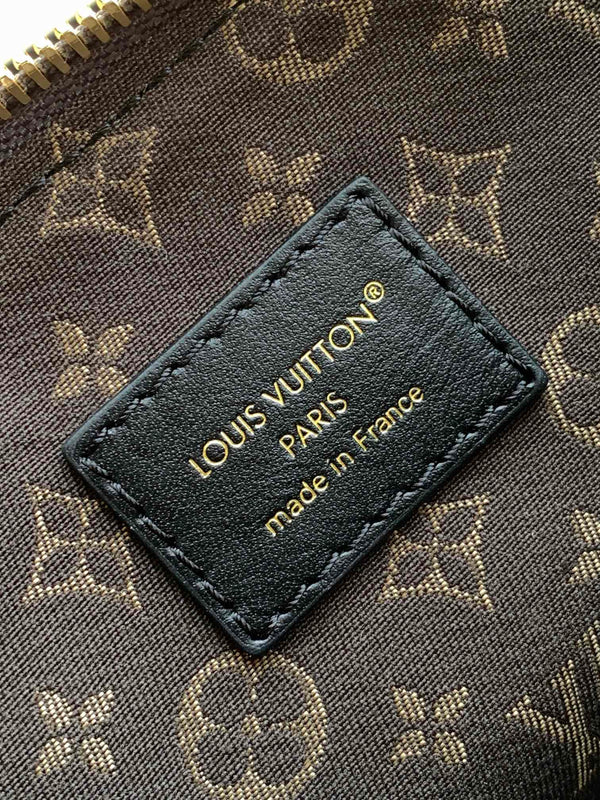 LV Nano LV Biker 30cm Black Light Gray Sheepskin & Cowhide Metal