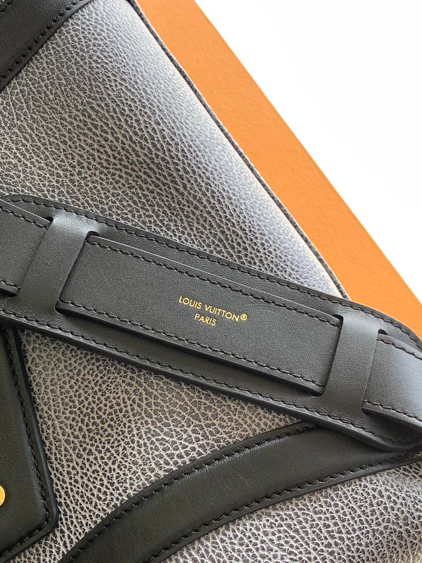 LV Nano LV Biker 30cm Black Light Gray Sheepskin & Cowhide Metal