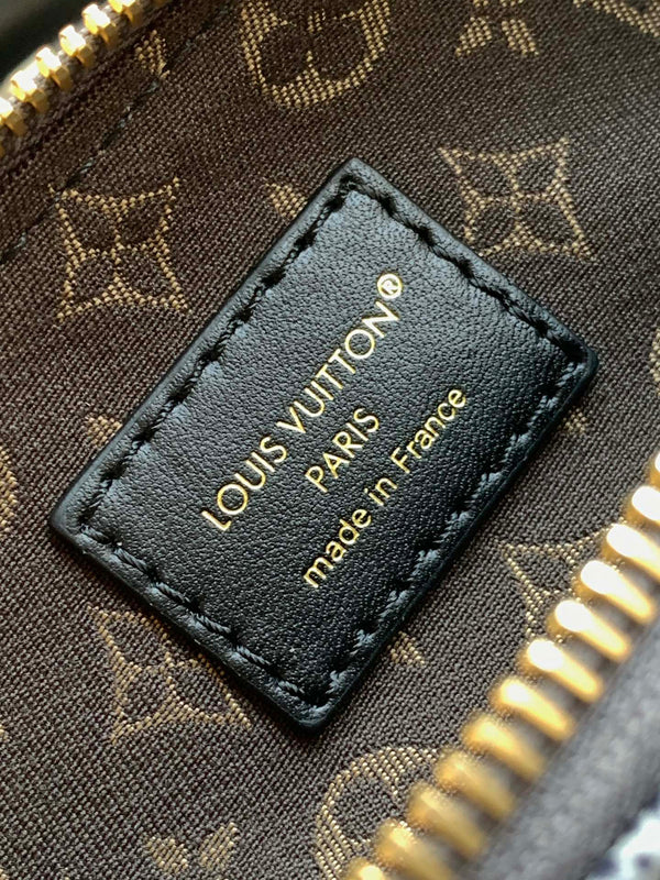 LV Nano LV Biker 23cm Black Light Gray Sheepskin & Cowhide Metal