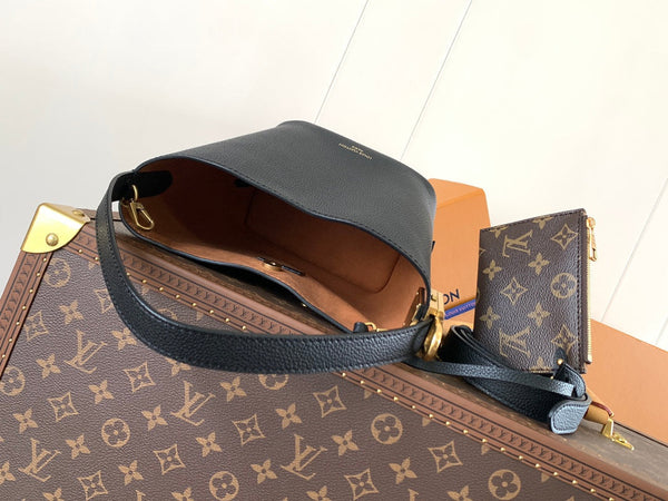 LV Low Key All In BB 16cm Black Cowhide GHW