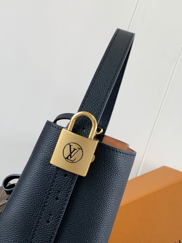 LV Low Key All In BB 16cm Black Cowhide GHW