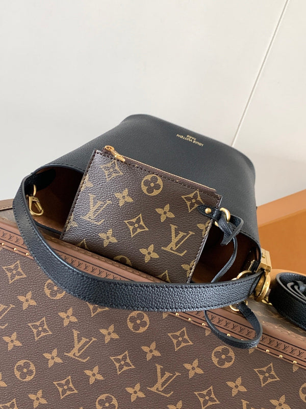 LV Low Key All In BB 16cm Black Cowhide GHW