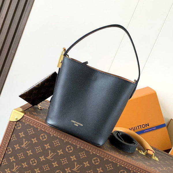 LV Low Key All In BB 16cm Black Cowhide GHW