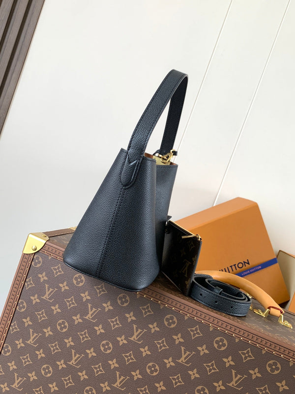 LV Low Key All In BB 16cm Black Cowhide GHW