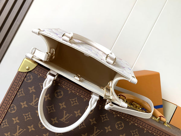 LV OnTheGo PM Dream Monogram Embossed Cowhide-Light GHW