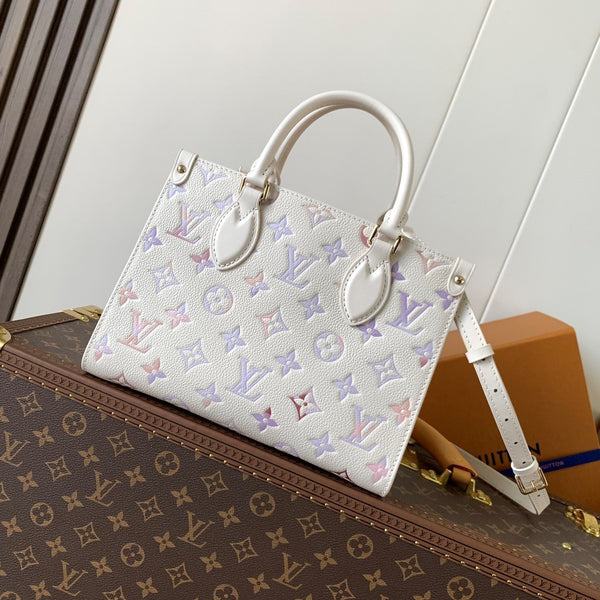 LV OnTheGo PM Dream Monogram Embossed Cowhide-Light GHW