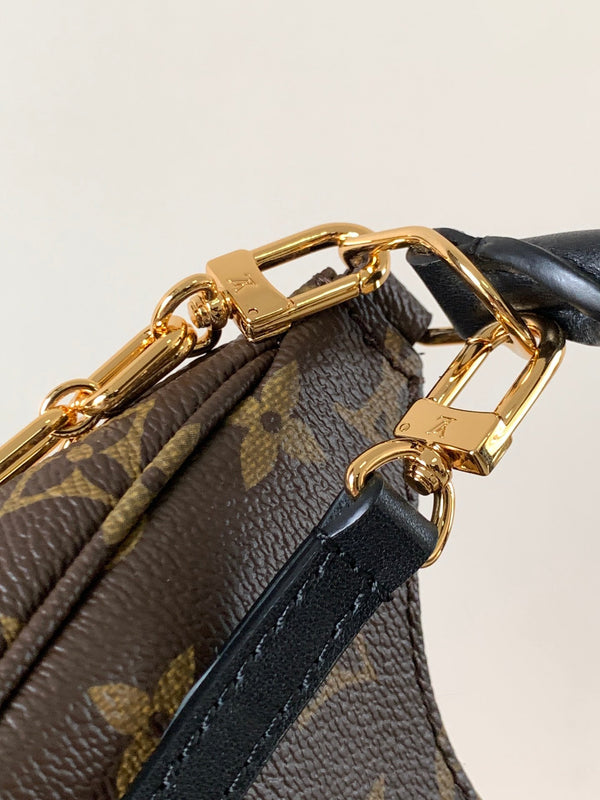 LV Catchy PM 24cm Brown Monogram Canvas & Cowhide