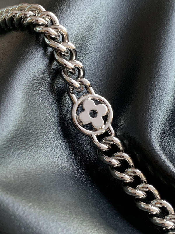 LV Off Duty Backpack 33cm Black Lambskin Sliver HW