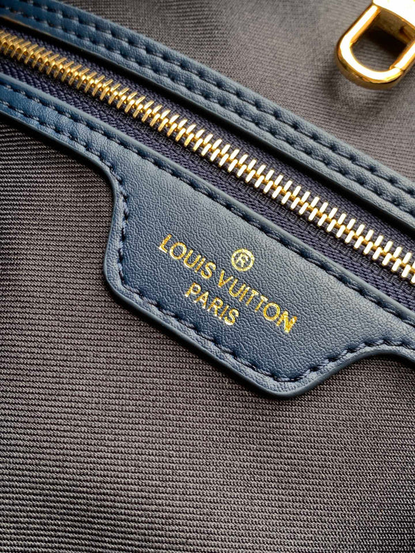 LV Neverfull Bag 31cm Blue Monogram Canvas