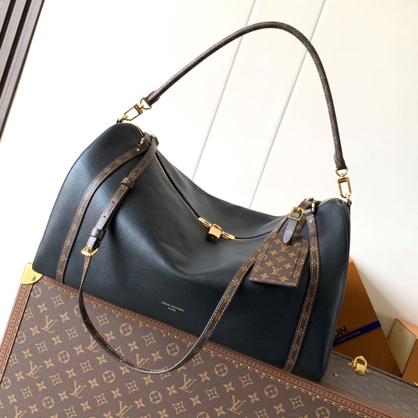 LV M26037 Express Travel 45cm Nero Pelle di vacchetta GHW