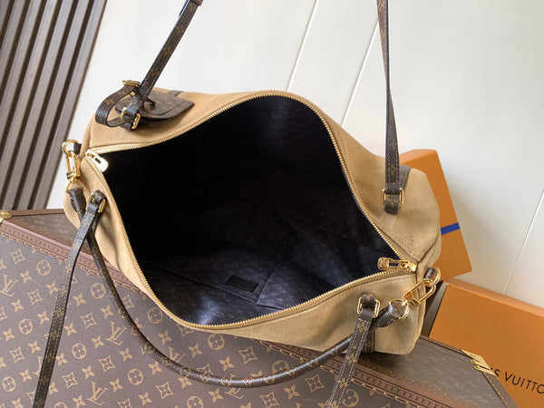 LV M26451 Express Travel 45cm Khaki Suede GHW