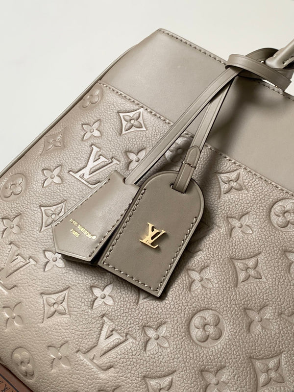 LV City Avenue PM 38.5cm Apricot Monogram Embossed Shadow Cowhide