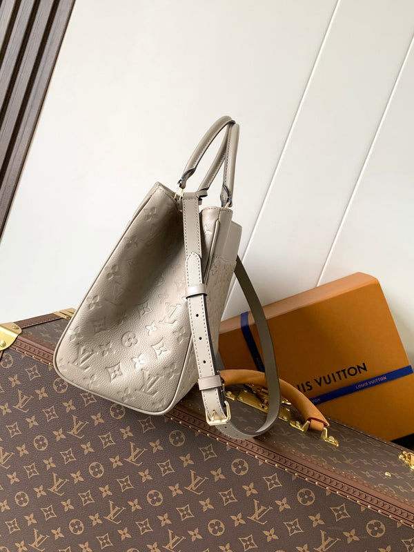 LV City Avenue PM 38.5cm Apricot Monogram Embossed Shadow Cowhide