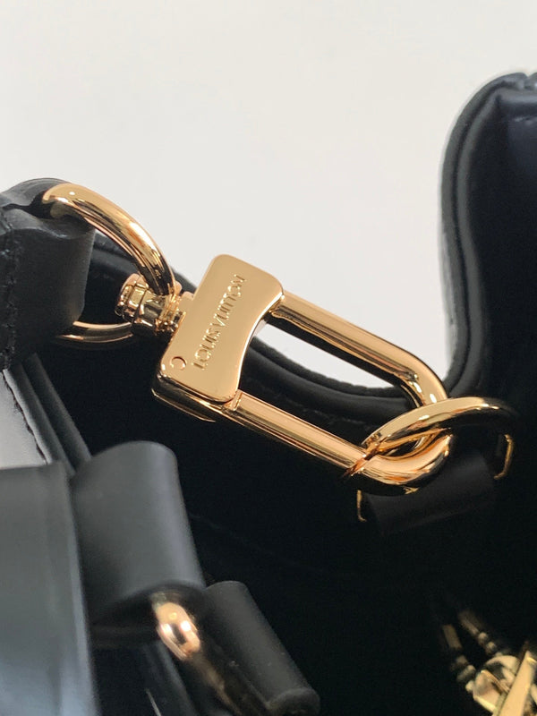 LV City Avenue PM 30cm Black Monogram Embossed Shadow Cowhide