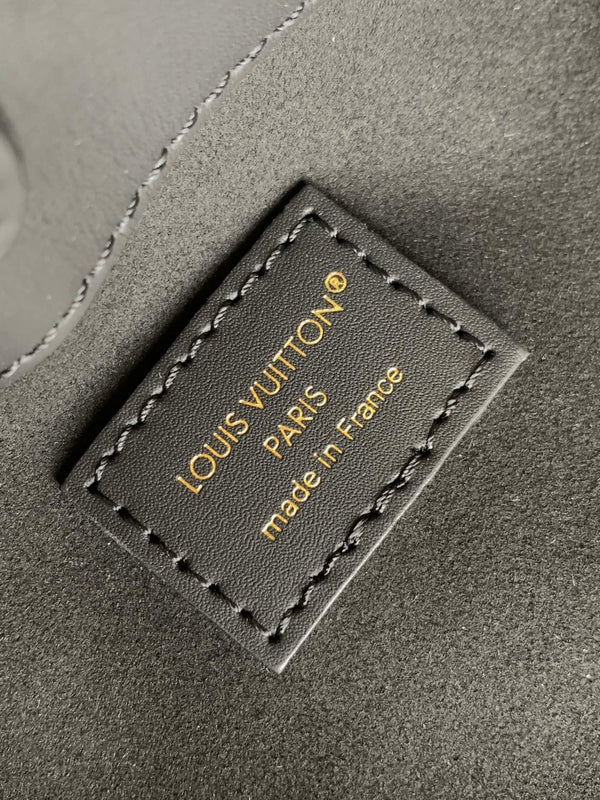 LV City Avenue PM 30cm Black Monogram Embossed Shadow Cowhide