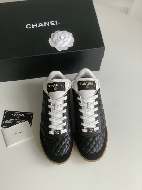 CC Sneaker In Black Lambskin Quilted 143552