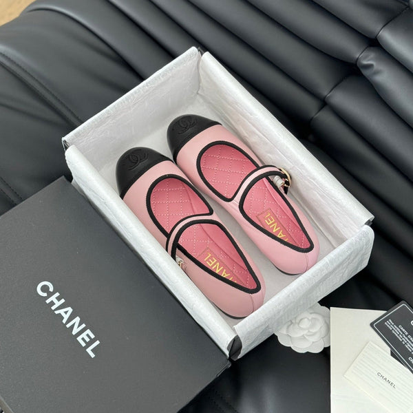 cc mary jane pink black quilted calfskin