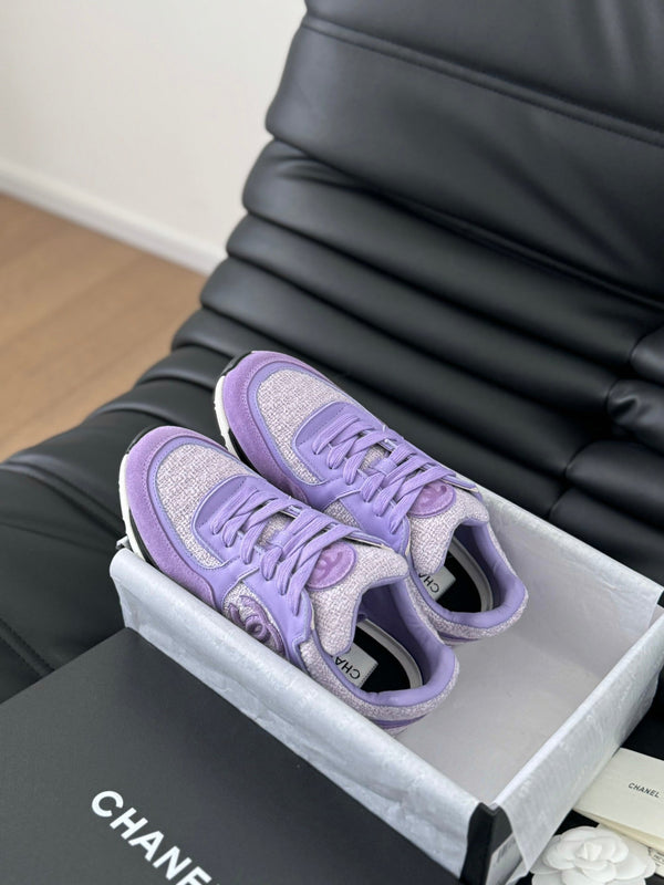 cc sneaker violet tweed purple suede