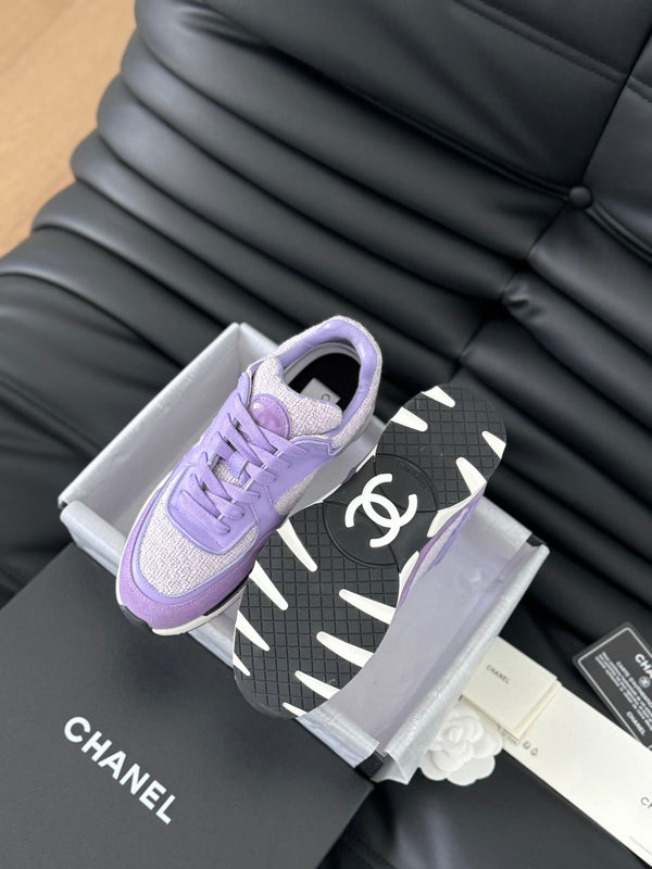 cc sneaker violet tweed purple suede