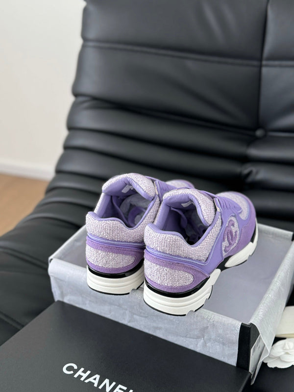 cc sneaker violet tweed purple suede