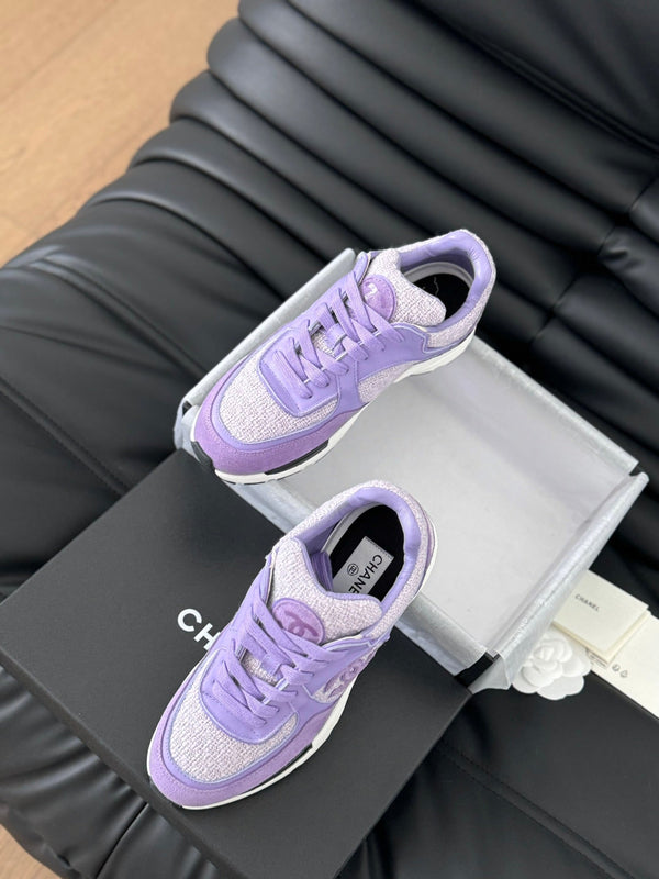 cc sneaker violet tweed purple suede