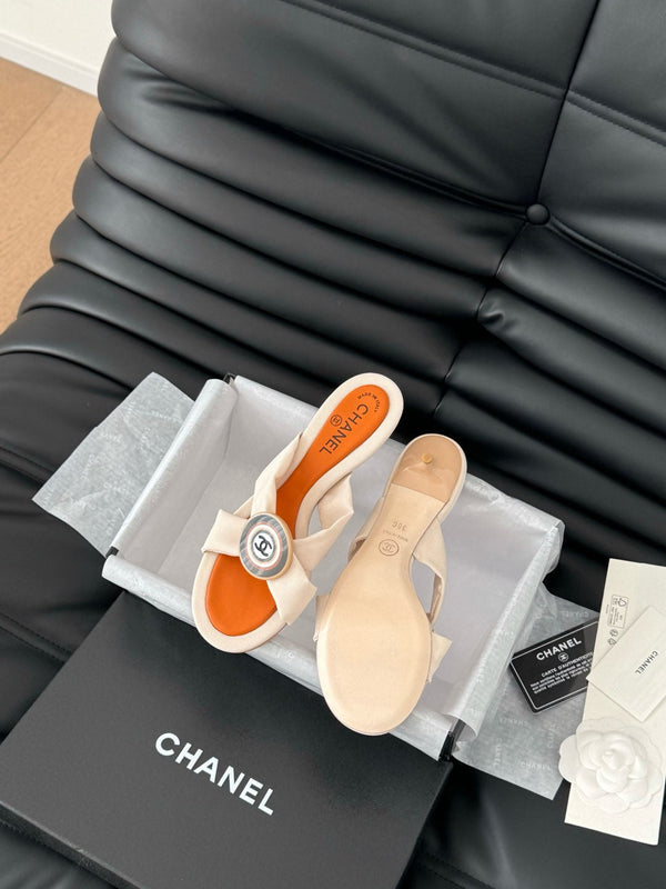 SANDALI CC SLIDE IN TESSUTO ARANCIONE VIVO