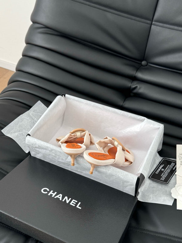 SANDALI CC SLIDE IN TESSUTO ARANCIONE VIVO