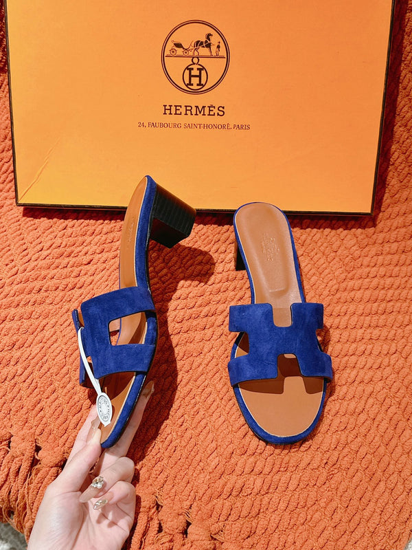 HM Oasis Sandals Dark Navy Calfskin 312713