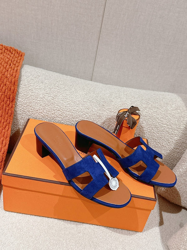 HM Oasis Sandals Dark Navy Calfskin 312713