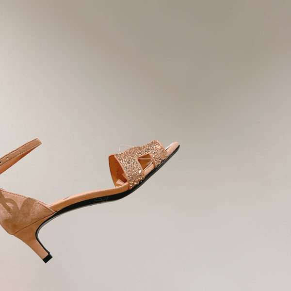 HM Diamond Sandals Pink Calfskin 308101