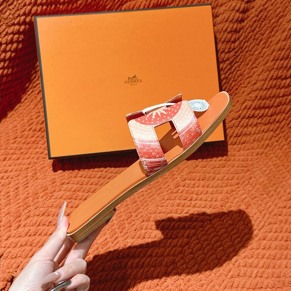 HM 3D Oran Sandals Orange Calfskin 243962