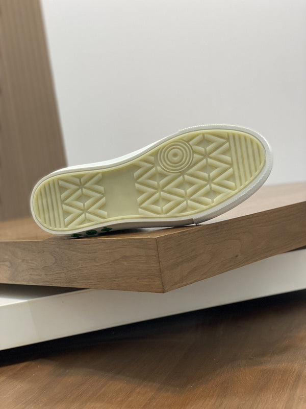 LV MONOGRAM GREEN AND WHITE SNEAKERS