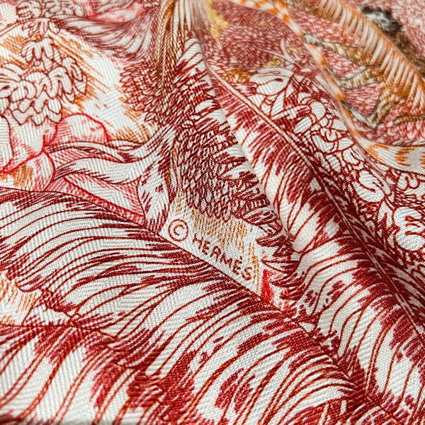 FAUBOURG TROPICAL SHAWL 140 CM IN COLORFUL CASHMERE AND SILK 379772