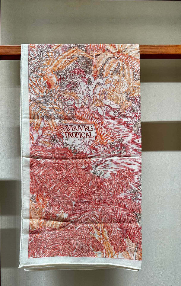 FAUBOURG TROPICAL SHAWL 140 CM IN COLORFUL CASHMERE AND SILK 379772