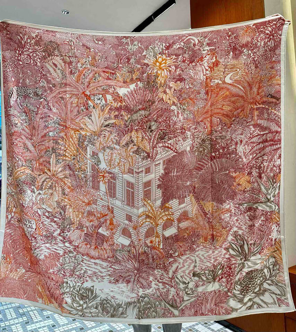 FAUBOURG TROPICAL SHAWL 140 CM IN COLORFUL CASHMERE AND SILK 379772