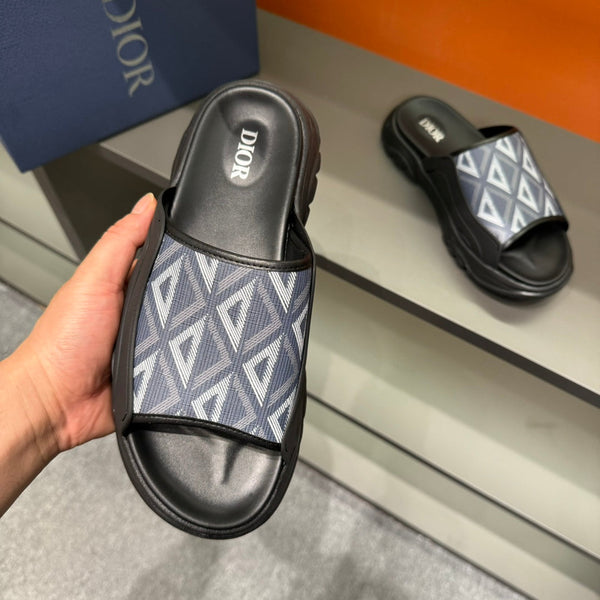 CD H-TOWN SANDAL GREY BLUE CALFSKIN