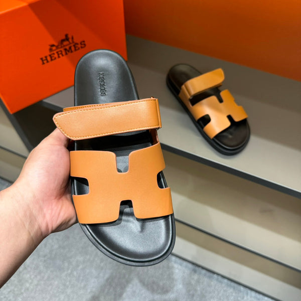 HM CHYPRE SANDAL TANGERINE CALFSKIN