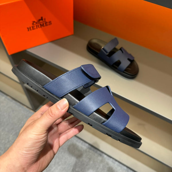 HM CHYPRE SANDAL NAVY EPSOM CALFSKIN