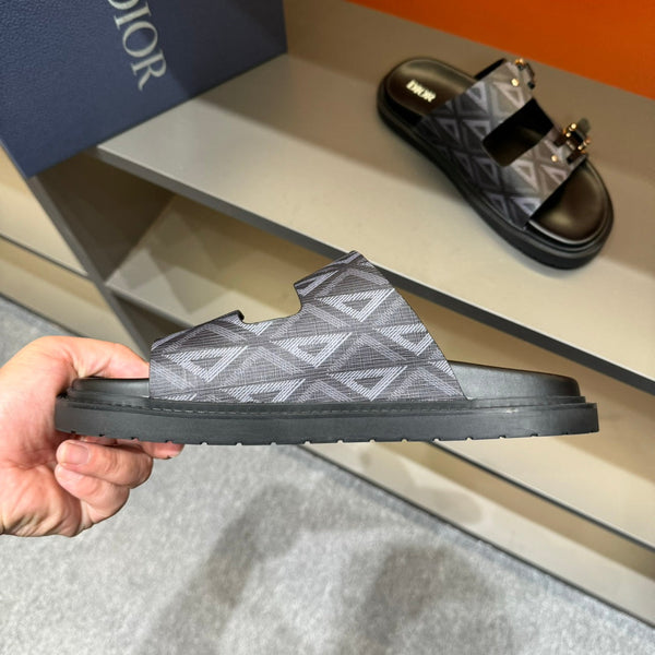 SANDALO CD DOUBLE H-TOWN IN PELLE DI VITELLO NERA