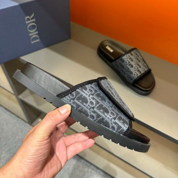 CD VELCRO STRAP SLIPPER LEAD COLOR JACQUARD