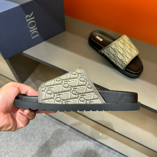 CD VELCRO STRAP SLIPPER MOSS JACQUARD