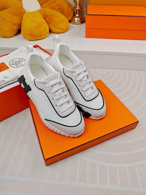 BOUNCING SNEAKERS WHITE CALFSKIN STYLIZED