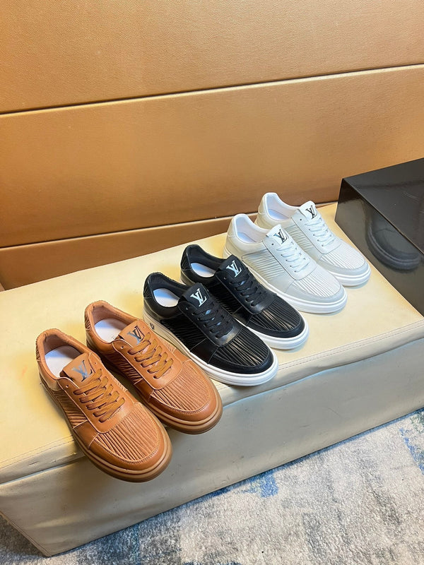 SNEAKERS LV IN VITELLO BIANCO E CAMOSCIO