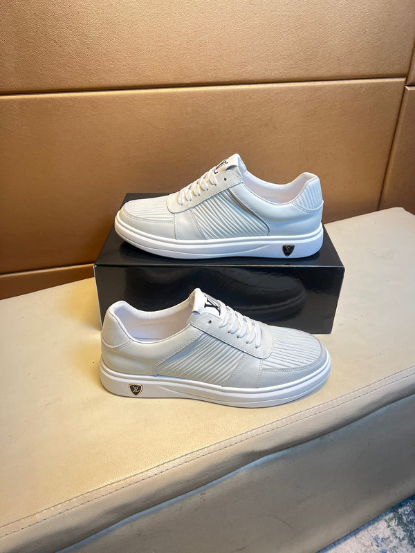 SNEAKERS LV IN VITELLO BIANCO E CAMOSCIO