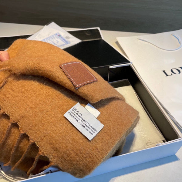 SCIARPA 185 CM IN MOHAIR E LANA MARRONE CANNELLA 211872