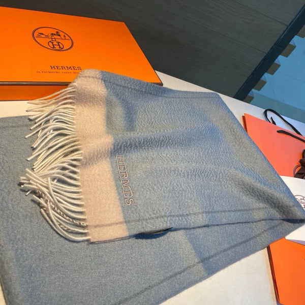 Scarf 180 CM In Light Blue Mix Beige Cashmere 353262