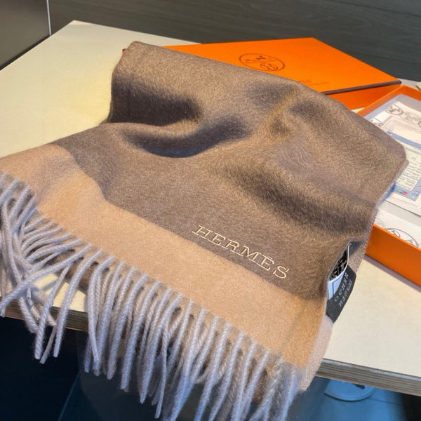 SCARF 180 CM IN MEDIUM BROWN CASHMERE 366046